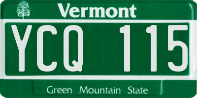VT license plate YCQ115