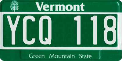 VT license plate YCQ118