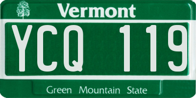 VT license plate YCQ119