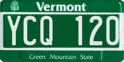 VT license plate YCQ120