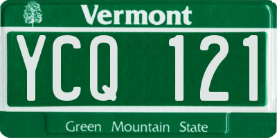VT license plate YCQ121