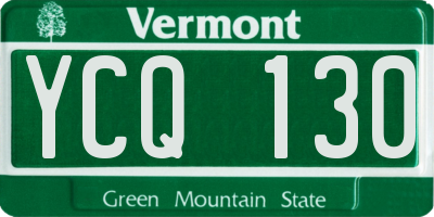 VT license plate YCQ130