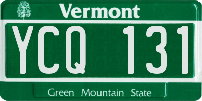 VT license plate YCQ131