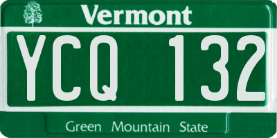 VT license plate YCQ132