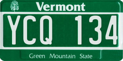 VT license plate YCQ134