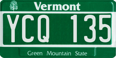 VT license plate YCQ135