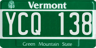 VT license plate YCQ138