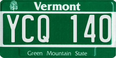 VT license plate YCQ140