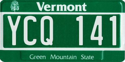 VT license plate YCQ141