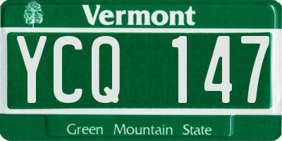 VT license plate YCQ147