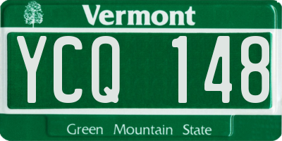 VT license plate YCQ148