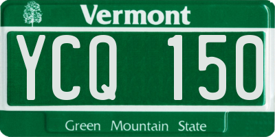 VT license plate YCQ150