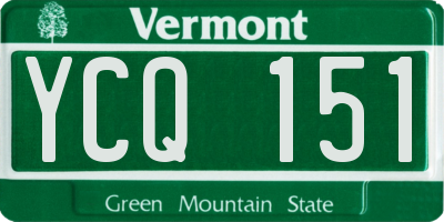 VT license plate YCQ151