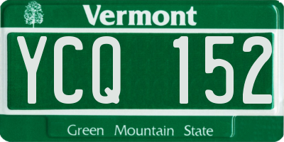 VT license plate YCQ152