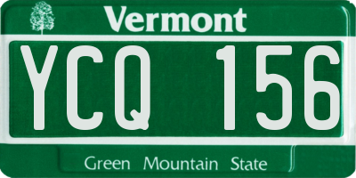 VT license plate YCQ156