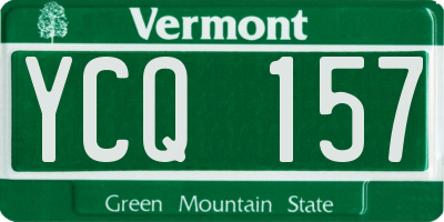 VT license plate YCQ157