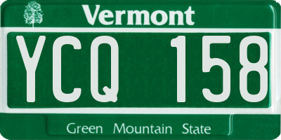 VT license plate YCQ158