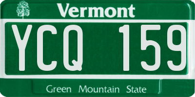 VT license plate YCQ159