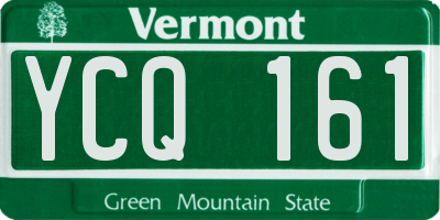 VT license plate YCQ161