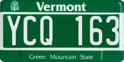 VT license plate YCQ163