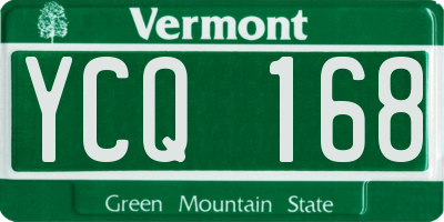 VT license plate YCQ168