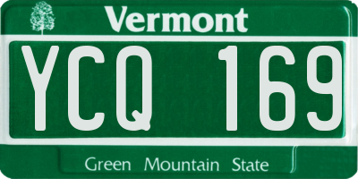 VT license plate YCQ169
