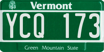 VT license plate YCQ173