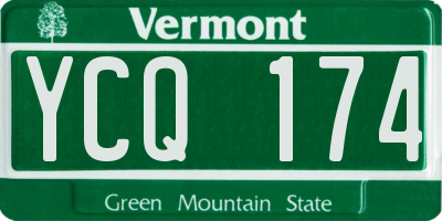 VT license plate YCQ174