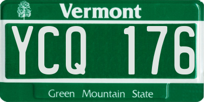 VT license plate YCQ176