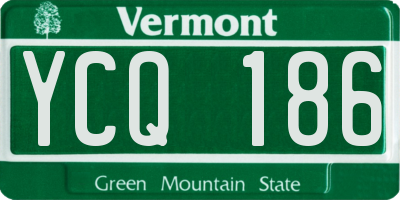 VT license plate YCQ186