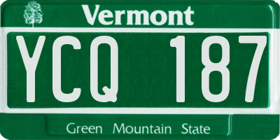 VT license plate YCQ187