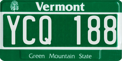 VT license plate YCQ188