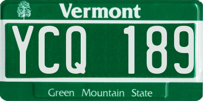 VT license plate YCQ189