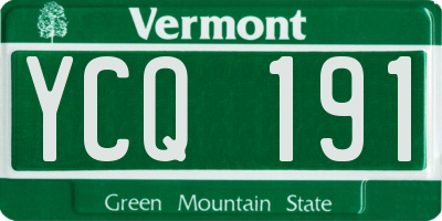 VT license plate YCQ191