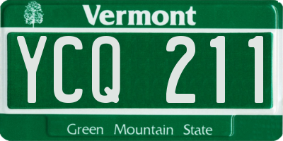 VT license plate YCQ211