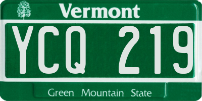VT license plate YCQ219