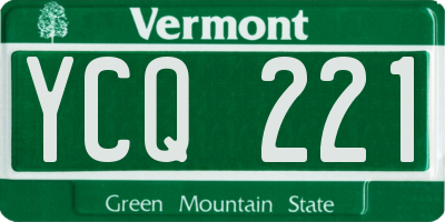 VT license plate YCQ221