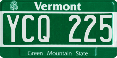 VT license plate YCQ225