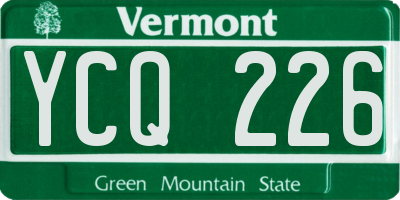 VT license plate YCQ226