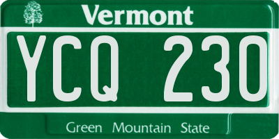 VT license plate YCQ230