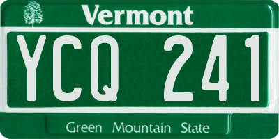 VT license plate YCQ241
