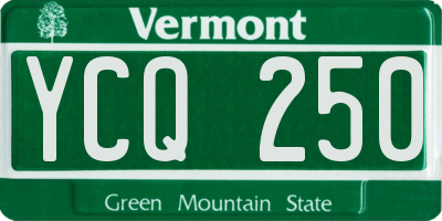 VT license plate YCQ250