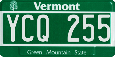 VT license plate YCQ255