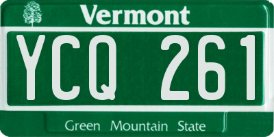 VT license plate YCQ261