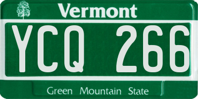 VT license plate YCQ266