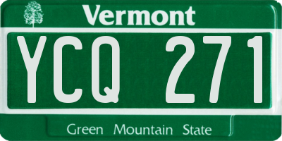 VT license plate YCQ271