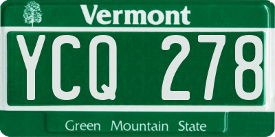 VT license plate YCQ278
