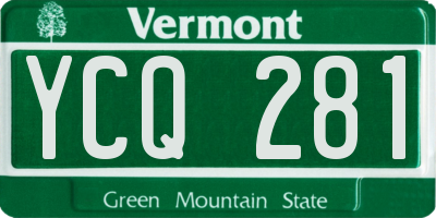 VT license plate YCQ281