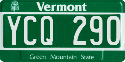 VT license plate YCQ290