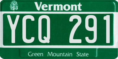 VT license plate YCQ291